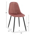 DINING SET 5PCS ALIZA FK21201 MDF TOP--VELVET IN DUSTY PINK & METAL IN BLACK DINING SET 5PCS ALIZA FK21201 MDF TOP--VELVET IN DUSTY PINK & METAL IN BLACK