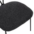 DINING SET 5PCS BROLIN FK21200 MDF TOP & METAL IN BLACK--DARK GREY FABRIC DINING SET 5PCS BROLIN FK21200 MDF TOP & METAL IN BLACK--DARK GREY FABRIC