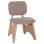 DINING CHAIR BELLISI FK18248.01 BROWN FABRIC-PLYWOOD IN OAK COLOR 53x56x78Hcm.