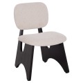 DINING CHAIR BELLISI FK18248.02 FABRIC IN CREAM WHITE-PLYWOOD IN BLACK 53x56x78Hcm. DINING CHAIR BELLISI FK18248.02 FABRIC IN CREAM WHITE-PLYWOOD IN BLACK 53x56x78Hcm.