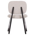 DINING CHAIR BELLISI FK18248.02 FABRIC IN CREAM WHITE-PLYWOOD IN BLACK 53x56x78Hcm. DINING CHAIR BELLISI FK18248.02 FABRIC IN CREAM WHITE-PLYWOOD IN BLACK 53x56x78Hcm.