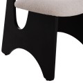 DINING CHAIR BELLISI FK18248.02 FABRIC IN CREAM WHITE-PLYWOOD IN BLACK 53x56x78Hcm. DINING CHAIR BELLISI FK18248.02 FABRIC IN CREAM WHITE-PLYWOOD IN BLACK 53x56x78Hcm.