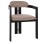 DINING CHAIR KALL FK18247.02 BROWN FABRIC--PLYWOOD IN BLACK 56x45x73Hcm.