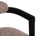 DINING CHAIR KALL FK18247.02 BROWN FABRIC--PLYWOOD IN BLACK 56x45x73Hcm. DINING CHAIR KALL FK18247.02 BROWN FABRIC--PLYWOOD IN BLACK 56x45x73Hcm.