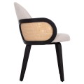 DINING CHAIR BECKER FK18246.02 PLYWOOD IN BLACK--ECRU FABRIC 54x62x79Hcm. DINING CHAIR BECKER FK18246.02 PLYWOOD IN BLACK--ECRU FABRIC 54x62x79Hcm.