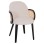 DINING CHAIR BECKER FK18246.02 PLYWOOD IN BLACK--ECRU FABRIC 54x62x79Hcm.