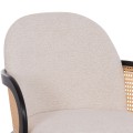 DINING CHAIR BECKER FK18246.02 PLYWOOD IN BLACK--ECRU FABRIC 54x62x79Hcm. DINING CHAIR BECKER FK18246.02 PLYWOOD IN BLACK--ECRU FABRIC 54x62x79Hcm.