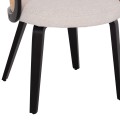 DINING CHAIR BECKER FK18246.02 PLYWOOD IN BLACK--ECRU FABRIC 54x62x79Hcm. DINING CHAIR BECKER FK18246.02 PLYWOOD IN BLACK--ECRU FABRIC 54x62x79Hcm.