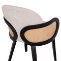 DINING CHAIR BECKER FK18246.02 PLYWOOD IN BLACK--ECRU FABRIC 54x62x79Hcm. DINING CHAIR BECKER FK18246.02 PLYWOOD IN BLACK--ECRU FABRIC 54x62x79Hcm.