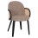 DINING CHAIR BECKER FK18246.03 PLYWOOD IN BLACK--FABRIC IN BROWN 54x62x79Hcm.