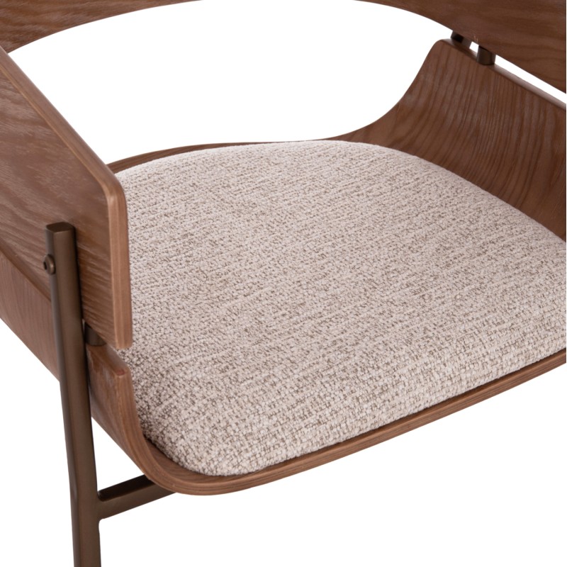 DINING ARMCHAIR KRILL FK18254.01 PLYWOOD IN WHITEWASH--META LEGS IN COPPER COLOR 55.5x55x72Hcm. DINING ARMCHAIR KRILL FK18254.01 PLYWOOD IN WHITEWASH--META LEGS IN COPPER COLOR 55.5x55x72Hcm.