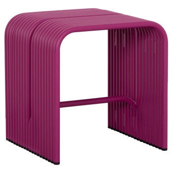 STOOL SERIES INTREPID FK6325.05 ALUMINUM IN PURPLE COLOR 40x38x42.5Hcm.