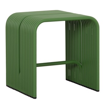 STOOL SERIES INTREPID FK6325.07 ALUMINUM IN GREEN COLOR 40x38x42.5Hcm.