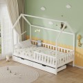 KIDS' BED WITH DRAWERS PHYLLIS FK724.03 PINE WOOD IN WHITE 196x97x161Hcm. KIDS' BED WITH DRAWERS PHYLLIS FK724.03 PINE WOOD IN WHITE 196x97x161Hcm.
