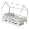 KIDS' BED WITH DRAWERS PHYLLIS FK724.03 PINE WOOD IN WHITE 196x97x161Hcm.