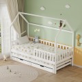 KID'S BED WITH RETRACTABLE SECOND BED & DRAWERS PHYLLIS FK723.03 PINE WOOD IN WHITE 206x97x166Hcm. KID'S BED WITH RETRACTABLE SECOND BED & DRAWERS PHYLLIS FK723.03 PINE WOOD IN WHITE 206x97x166Hcm.