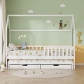 KID'S BED WITH RETRACTABLE SECOND BED & DRAWERS PHYLLIS FK723.03 PINE WOOD IN WHITE 206x97x166Hcm. KID'S BED WITH RETRACTABLE SECOND BED & DRAWERS PHYLLIS FK723.03 PINE WOOD IN WHITE 206x97x166Hcm.