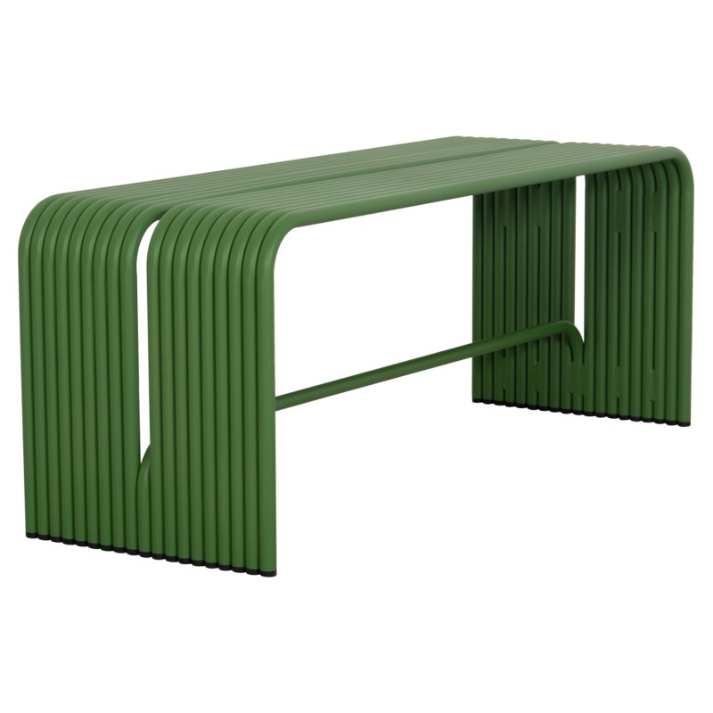 BENCH 2-SEATER SERIES INTREPID FK6327.07 ALUMINUM IN GREEN COLOR 109,5x37x42Hcm. BENCH 2-SEATER SERIES INTREPID FK6327.07 ALUMINUM IN GREEN COLOR 109,5x37x42Hcm.