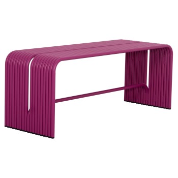 BENCH 2-SEATER SERIES INTREPID FK6327.05 ALUMINUM IN PURPLE COLOR 109,5x37x42Hcm.