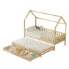 KID'S BED WITH RETRACTABLE SECOND BED & DRAWERS PHYLLIS FK723.01 PINE WOOD IN NATURAL 206x97x166Hcm.