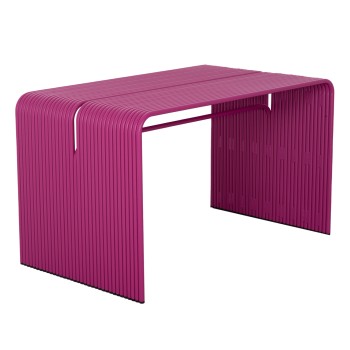 DINING TABLE SERIES INTREPID FK6330.05 ALUMINUM IN PURPLE 120x70x70.5Hcm.