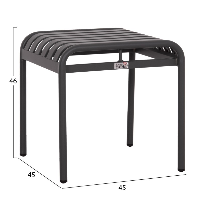 ALUMINUM STOOL RACHEL FK6340.01 GREY COLOR 45x45x46Hcm. ALUMINUM STOOL RACHEL FK6340.01 GREY COLOR 45x45x46Hcm.
