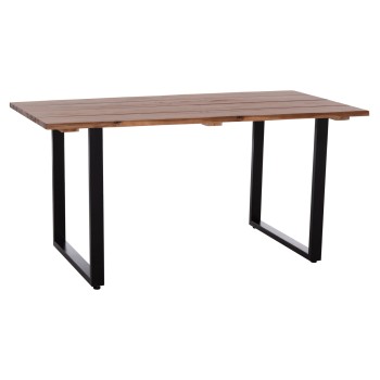 OUTDOOR DINING TABLE FRIGGO FK6375.02 ACACIA WOOD 2.6cm thick--METAL LEGS 160x80x76Hcm
