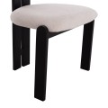 DINING CHAIR KARVO FK18252.02 FABRIC IN CREAM WHITE--WOOD IN BLACK 57x50x78.5Hcm. DINING CHAIR KARVO FK18252.02 FABRIC IN CREAM WHITE--WOOD IN BLACK 57x50x78.5Hcm.