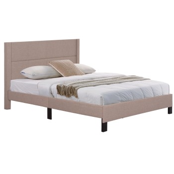 BED TRILLOP FK666.15 BEIGE FABRIC- 160x200cm. MATTRESS