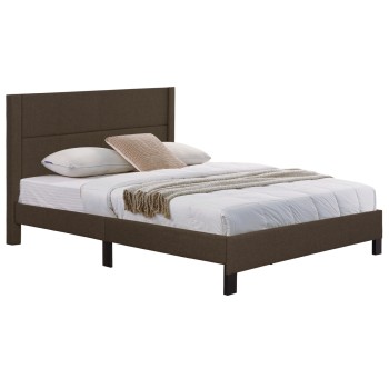 BED TRILLOP FK666.13 BROWN FABRIC- 160x200cm. MATTRESS