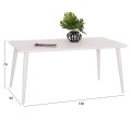 ALUMINUM DINING TABLE RECTANGULAR HIGER FK6291.02 WHITE 160x90x78Hcm. ALUMINUM DINING TABLE RECTANGULAR HIGER FK6291.02 WHITE 160x90x78Hcm.