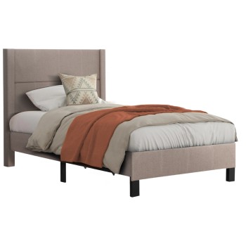 BED TRILLOP FK667.15 BEIGE FABRIC--FOR SINGLE SIZE MATTRESS 120X200cm