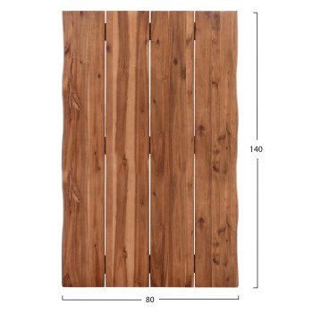 TABLETOP RECTANGULAR FK6301.01 SOLID ACACIA WOOD IN NATURAL COLOR--140x80x3.5 (thickness)cm.