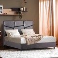 DOUBLE BED IRIDA WITH MATTRESS & STORAGE SPACE FK21166 GREY VELVET--FOR 160x200cm. DOUBLE BED IRIDA WITH MATTRESS & STORAGE SPACE FK21166 GREY VELVET--FOR 160x200cm.