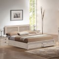 DOUBLE BED WITH DRAWERS & MATTRESS CAPRI FK21169 MELAMINE IN SONAMA--FOR 150x200cm.