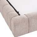 BED WITH STORAGE SPACE REMO FK719.10 TEDDY FABRIC IN BEIGE-FOR MATTRESS 160x200cm. BED WITH STORAGE SPACE REMO FK719.10 TEDDY FABRIC IN BEIGE-FOR MATTRESS 160x200cm.
