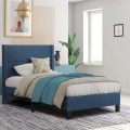 SINGLE BED WITH MATTRESS TRILLOP FK21203.14 BLUE FABRIC--FOR 120X200cm.
