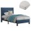 SINGLE BED WITH MATTRESS TRILLOP FK21203.14 BLUE FABRIC--FOR 120X200cm.