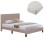 DOUBLE BED WITH MATTRESS TRILLOP FK21202.15 BEIGE FABRIC--FOR 160X200cm.