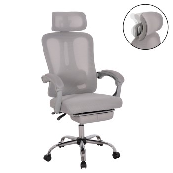 OFFICE CHAIR BARNET FK18258.02 GREY MESH-GREY FRAME NYLON 61x62x123Hcm.