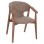 DINING ARMCHAIR YEGER FK9995.03 BEECH WOOD IN WHITEWASH-BROWN FABRIC 59x58x78Hcm.