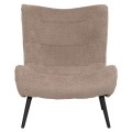 LOUNGE CHAIR BRYM FK9605.08 DARK BEIGE BOUCLE FABRIC-BLACK WOODEN LEGS 80x95x95Hcm. LOUNGE CHAIR BRYM FK9605.08 DARK BEIGE BOUCLE FABRIC-BLACK WOODEN LEGS 80x95x95Hcm.