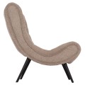LOUNGE CHAIR BRYM FK9605.08 DARK BEIGE BOUCLE FABRIC-BLACK WOODEN LEGS 80x95x95Hcm. LOUNGE CHAIR BRYM FK9605.08 DARK BEIGE BOUCLE FABRIC-BLACK WOODEN LEGS 80x95x95Hcm.