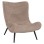 LOUNGE CHAIR BRYM FK9605.08 DARK BEIGE BOUCLE FABRIC-BLACK WOODEN LEGS 80x95x95Hcm.