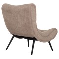 LOUNGE CHAIR BRYM FK9605.08 DARK BEIGE BOUCLE FABRIC-BLACK WOODEN LEGS 80x95x95Hcm. LOUNGE CHAIR BRYM FK9605.08 DARK BEIGE BOUCLE FABRIC-BLACK WOODEN LEGS 80x95x95Hcm.