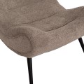 LOUNGE CHAIR BRYM FK9605.08 DARK BEIGE BOUCLE FABRIC-BLACK WOODEN LEGS 80x95x95Hcm. LOUNGE CHAIR BRYM FK9605.08 DARK BEIGE BOUCLE FABRIC-BLACK WOODEN LEGS 80x95x95Hcm.