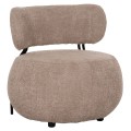 LOUNGE CHAIR ROUND KARSEN FK9598.08 DARK BEIGE BOUCLE FABRIC 79x82x74Hcm.