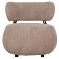 LOUNGE CHAIR ROUND KARSEN FK9598.08 DARK BEIGE BOUCLE FABRIC 79x82x74Hcm.