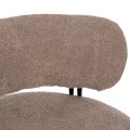 LOUNGE CHAIR ROUND KARSEN FK9598.08 DARK BEIGE BOUCLE FABRIC 79x82x74Hcm.