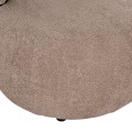 LOUNGE CHAIR ROUND KARSEN FK9598.08 DARK BEIGE BOUCLE FABRIC 79x82x74Hcm.